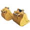 Q355B κίτρινος κάδος 0,8 Cbm βράχου εκσκαφέων για CAT320 ZX200 DX200 SY205C