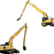 15m 16m Excavator Long Reach Arm Booms 10-16T Κίτρινο / Μαύρο