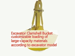 Εκσκαφέας Clamshell Bucket προσαρμόσιμο φορτίο υλικών μεγάλης χωρητικότητας σύμφωνα με το μοντέλο εκσκαφέα