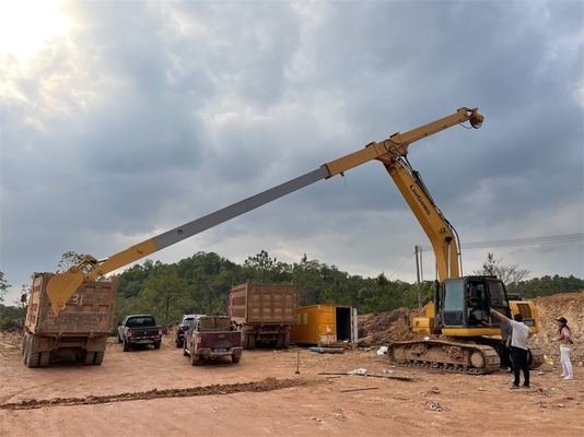 12m τηλεσκοπικό Dipper Arm Excavator Boom Πορτοκαλί Κίτρινο Μπλε Προσαρμοσμένη χωρητικότητα κουβάς 0.2-1cbm