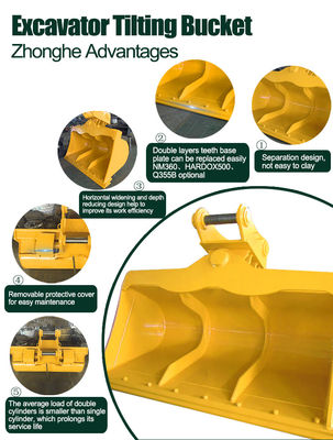Για Komatsu για erpillar Hitachi Εκσκαφέας για Komatsu για erpillar Μίνι Εκσκαφέας Υδραυλικός Κάδος Κλίσης Καθαρισμού Λάσπης