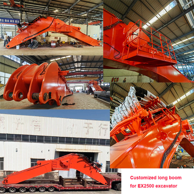 Μακρύ ραβδί βραχιόνων εκσκαφέων της KOMATSU προσιτότητας δύο τμήμα με τον κάδο