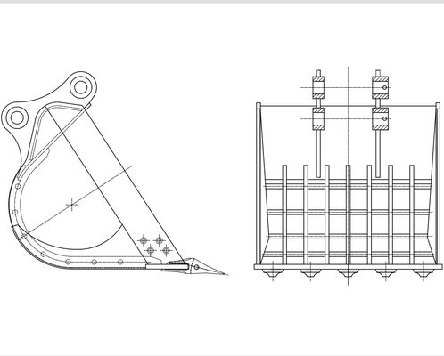 Κάδος Seive εκσκαφέων 320 ZX330, ανθεκτικός κάδος σκελετών ODM cOem
