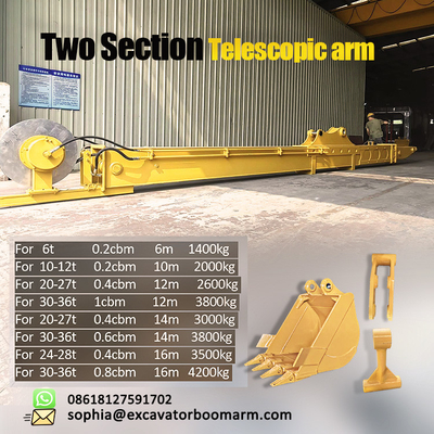 CAT CAT320 Excavator Telescopic Boom 14 μέτρα HG785 Q355B