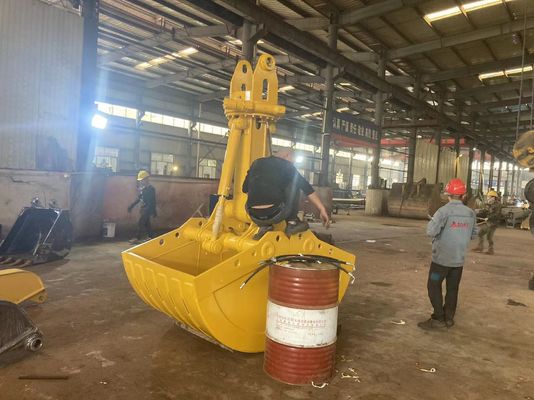 Προσαρμόσιμα υλικά φόρτωσης εκσκαφέα Clamshell Bucket Μεγάλης χωρητικότητας σύμφωνα με το μοντέλο
