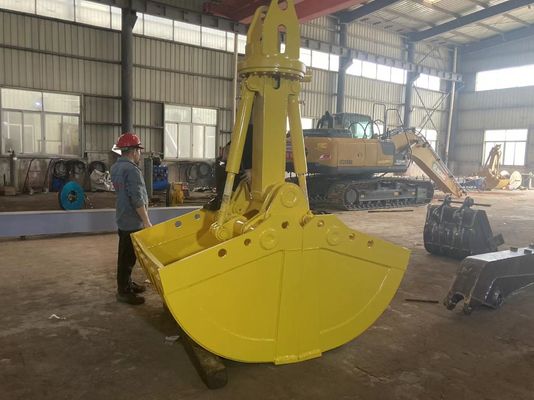 Προσαρμόσιμα υλικά φόρτωσης εκσκαφέα Clamshell Bucket Μεγάλης χωρητικότητας σύμφωνα με το μοντέλο
