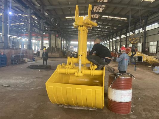 Προσαρμόσιμα υλικά φόρτωσης εκσκαφέα Clamshell Bucket Μεγάλης χωρητικότητας σύμφωνα με το μοντέλο