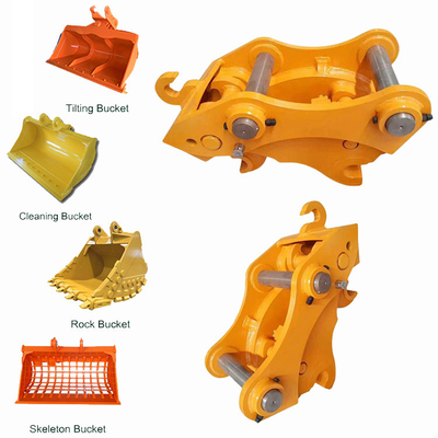Ασφαλής Υψηλής αποτελεσματικότητας Excavator Quick Coupler, υδραυλική γρήγορη σύνδεση με καρφίτσες για γάτες hitachi komatsu sanny